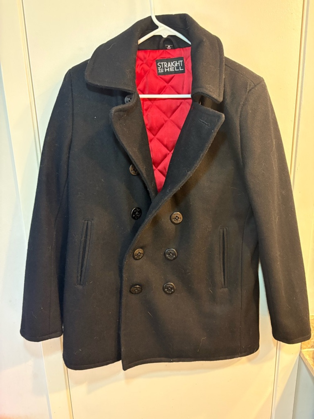 Straight To Hell Guardian Wool Pea Coat Men’s Medium